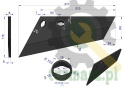 Lemiesz agregatu podorywkowego lewy 260mm/2-otwory Gruber typ Brodnica/ Uniwersalne