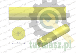Amortyzator poliuretanowy walec 28x120 WARYŃSKI ( sprzedawane po 4 )