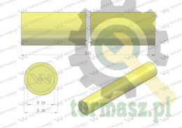 Amortyzator poliuretanowy walec 35x210 WARYŃSKI ( sprzedawane po 4 )