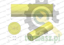 Amortyzator poliuretanowy walec 38x125 WARYŃSKI ( sprzedawane po 4 )