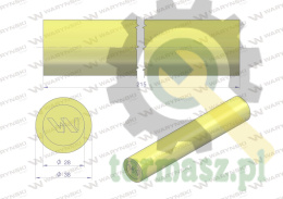 Amortyzator poliuretanowy walec 38x215 WARYŃSKI ( sprzedawane po 4 )