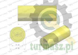 Amortyzator poliuretanowy walec 38x95 WARYŃSKI ( sprzedawane po 4 )