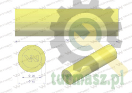 Amortyzator poliuretanowy walec 40x150 WARYŃSKI ( sprzedawane po 4 )