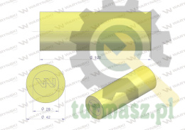 Amortyzator poliuretanowy walec 42x120 WARYŃSKI ( sprzedawane po 4 )