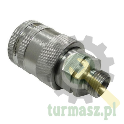 Szybkozłącze hydrauliczne gniazdo M18x1.5 gwint zewnętrzny EURO PUSH-PULL (9100818G) (ISO 7241-A) Waryński (opakowanie 10szt)