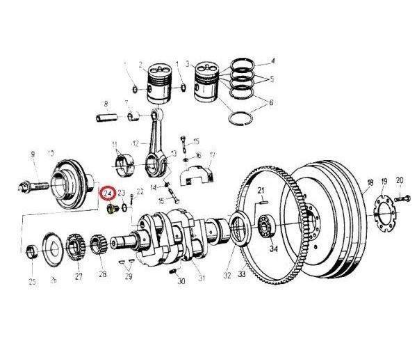 Korek wału korbowego C-330