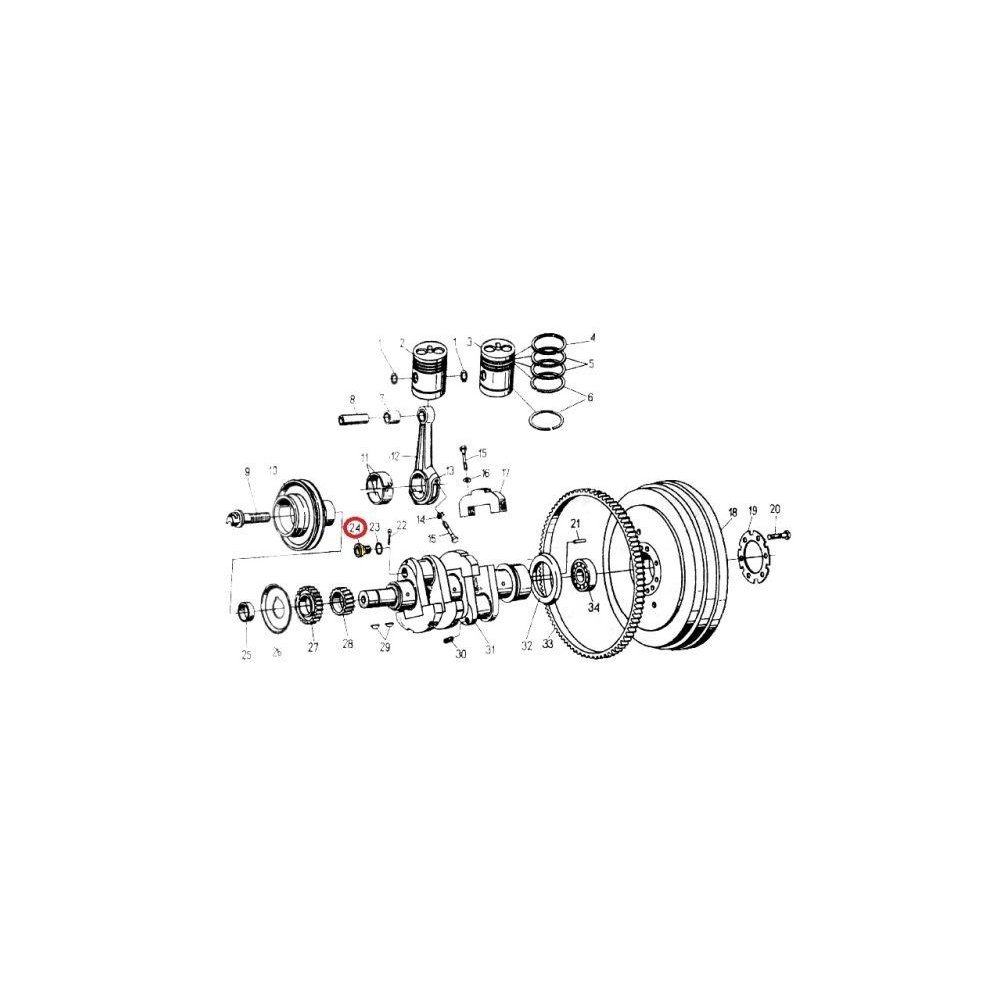 Korek wału korbowego C-330