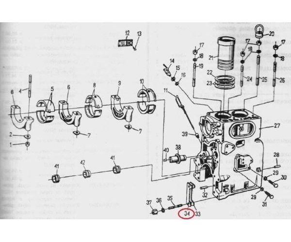 Podkładka dystansowa bloku cylindra C-330