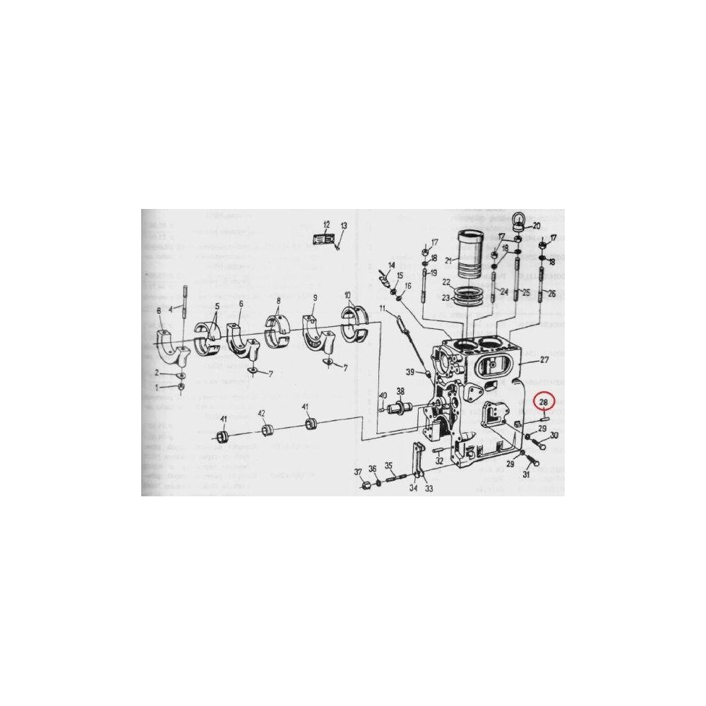 Kołek ustalający bloku cylindra C-330