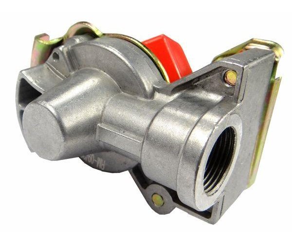 Złącze przewodów powietrza z zaworem C-330/360/Przyczepa (miękkie) Euro 22x1.5 Czerwone