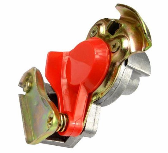 Złącze przewodów powietrza z zaworem C-330/360/Przyczepa (miękkie) Euro 22x1.5 Czerwone