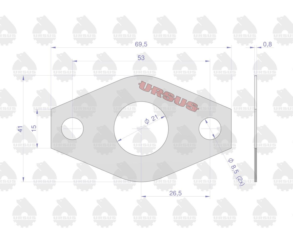 Uszczelka pompy olejowej krążelit 0.8mm C-330 ( sprzedawane po 10 ) ORYGINAŁ URSUS