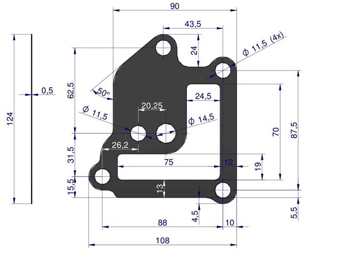 Uszczelka korpusu oleju C-330 ( sprzedawane po 10 )