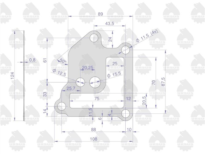 Uszczelka korpusu oleju krążelit 1.2mm C-330 ( sprzedawane po 10 ) ORYGINAŁ URSUS