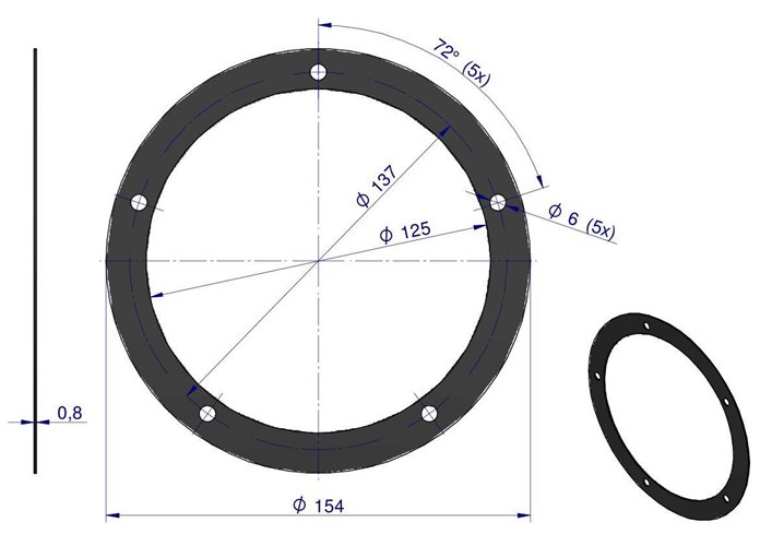 Uszczelka kadłuba cylindrów C-330.. ( sprzedawane po 10 )