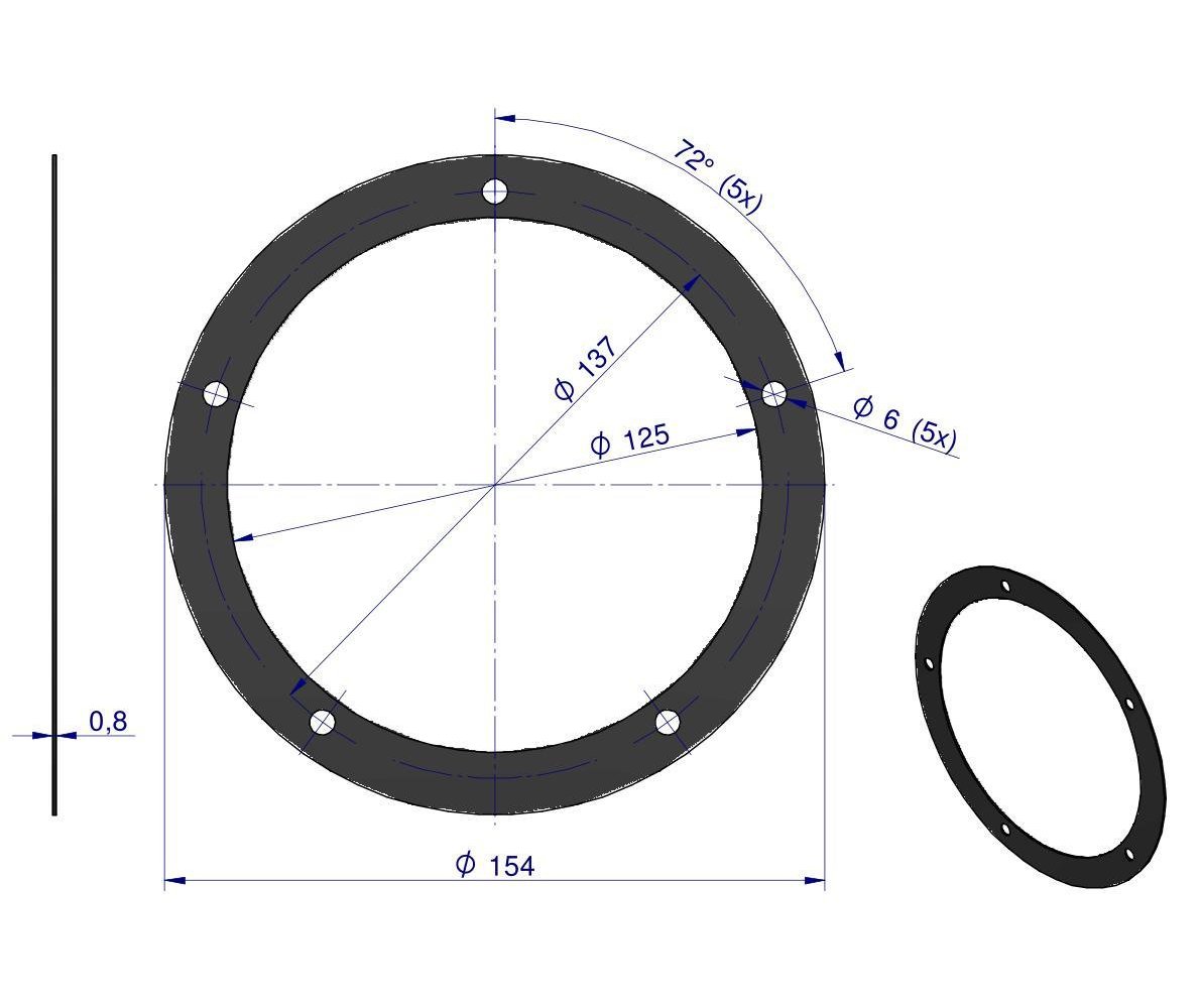 Uszczelka kadłuba cylindrów C-330.. ( sprzedawane po 10 )
