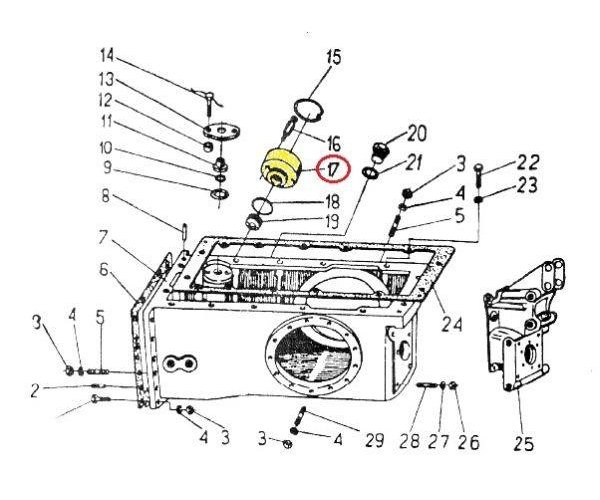 Pokrywa filtra podnośnika C-330