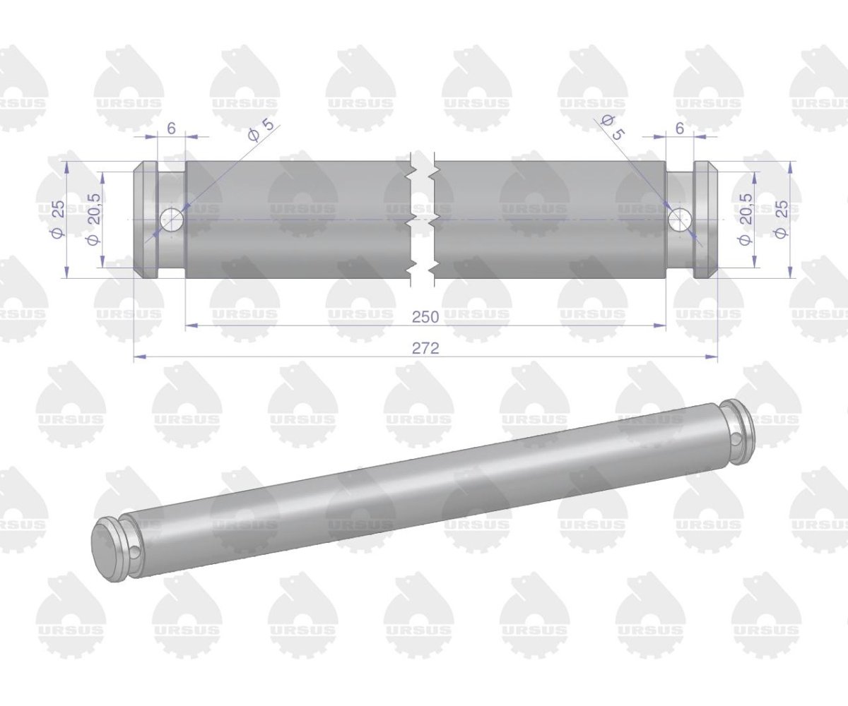 Sworzeń ramy zaczepu dolnego C-330 ORYGINAŁ URSUS