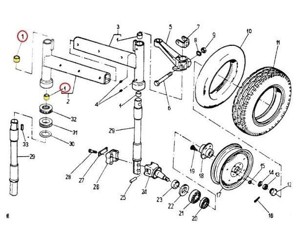 Tuleja sworznia zwrotnicy C-330/360