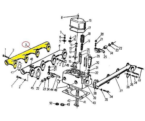 Rura wody 40010501 C-360/Zetor