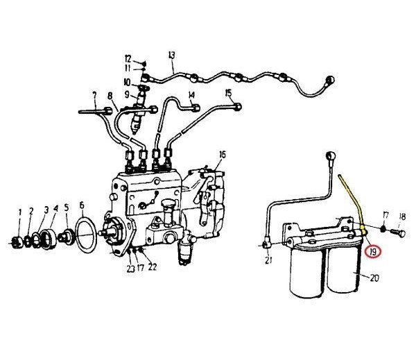 Przewód pompy zasilającej C-360.