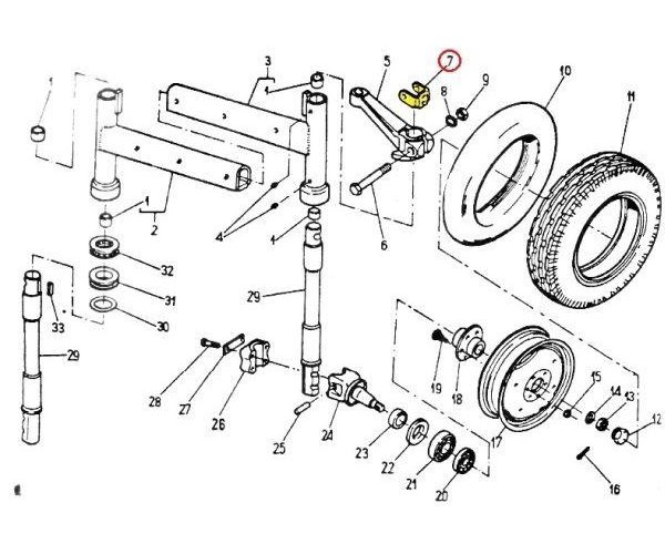 Kątownik mocowania błotnika C-330/360