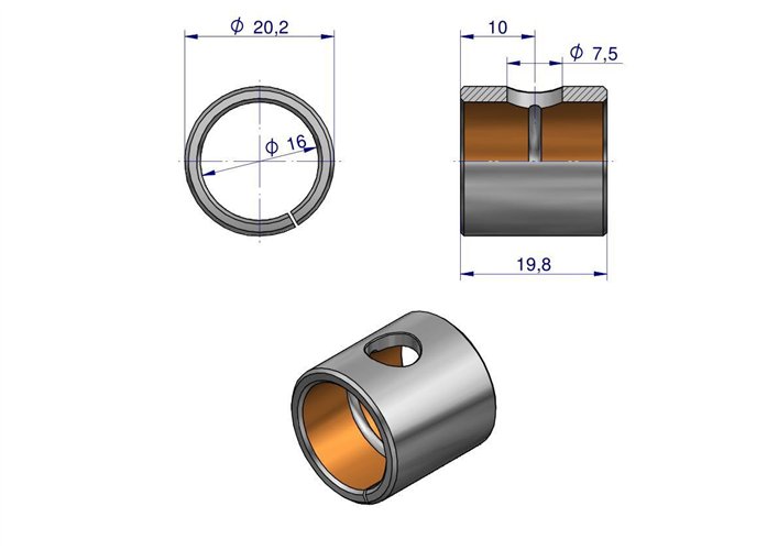Tulejka dźwigienki zaworowej 950535 C-330/360/Zetor ( sprzedawane po 4 )