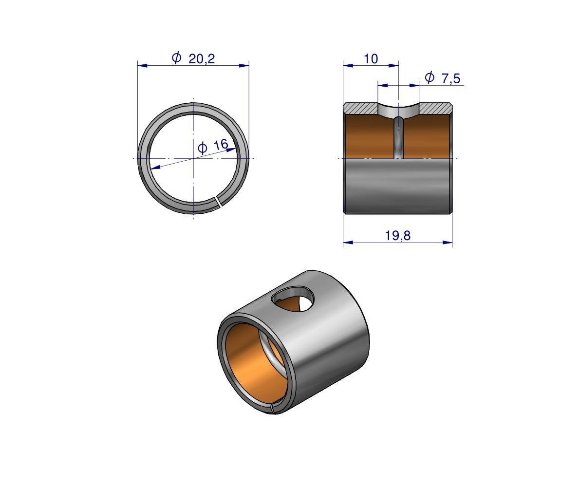 Tulejka dźwigienki zaworowej 950535 C-330/360/Zetor ( sprzedawane po 4 )