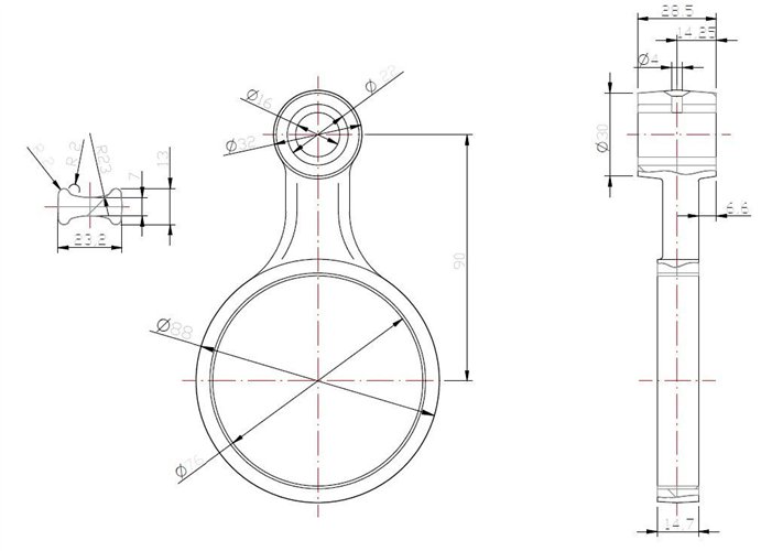 Korbowód sprężarki 46509010 950937 C-360