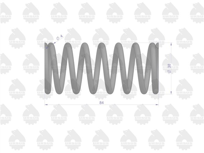 Sprężyna duża sprzęgła 951104 sprzedawane po 10 C-330 Zetor C-360 ORYGINAŁ URSUS