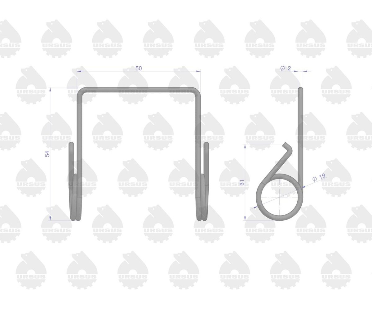 Sprężyna dźwigienek sprzęgła 951112 sprzedawane po 10 C-330 Zetor C-360 ORYGINAŁ URSUS