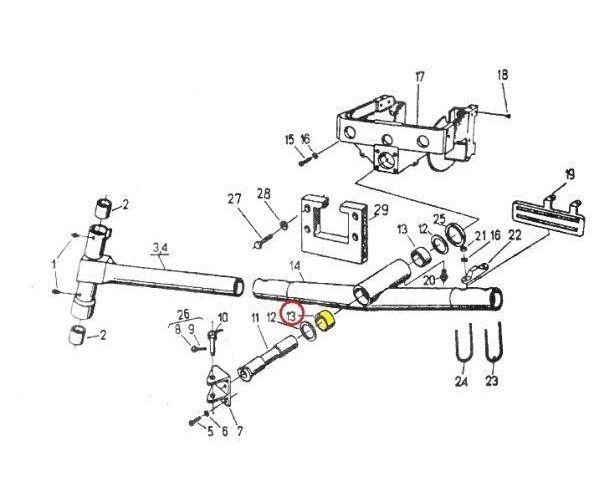 Tuleja sworznia osi C-330