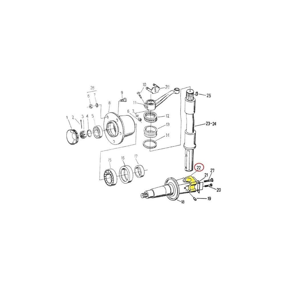 Strzemię czopa zwrotnicy C-330