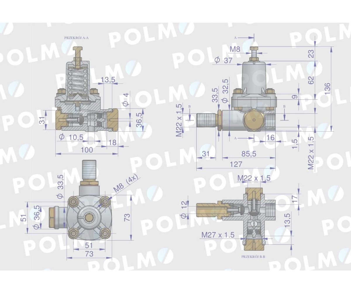 Regulator ciśnienia powietrza 42480170 C-330 C-360 C-385 POLMO