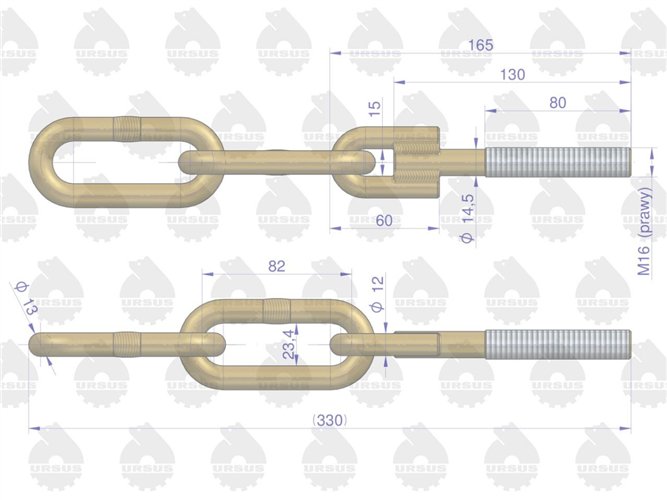 Wspornik łańcucha bocznego C-360 ORYGINAŁ URSUS