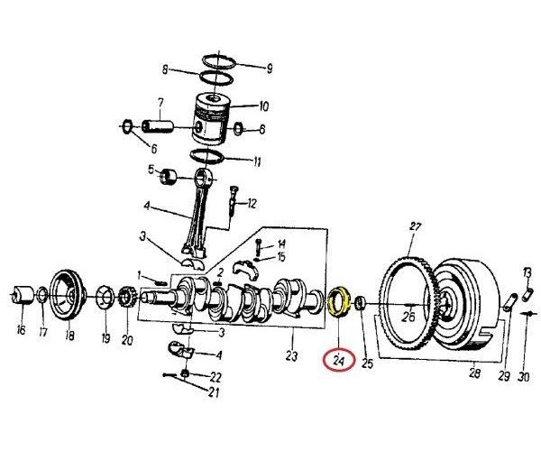 Odrzutnik tylny oleju C-360