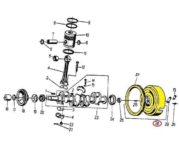 Koło zamachowe n.t. C-360 Skropol