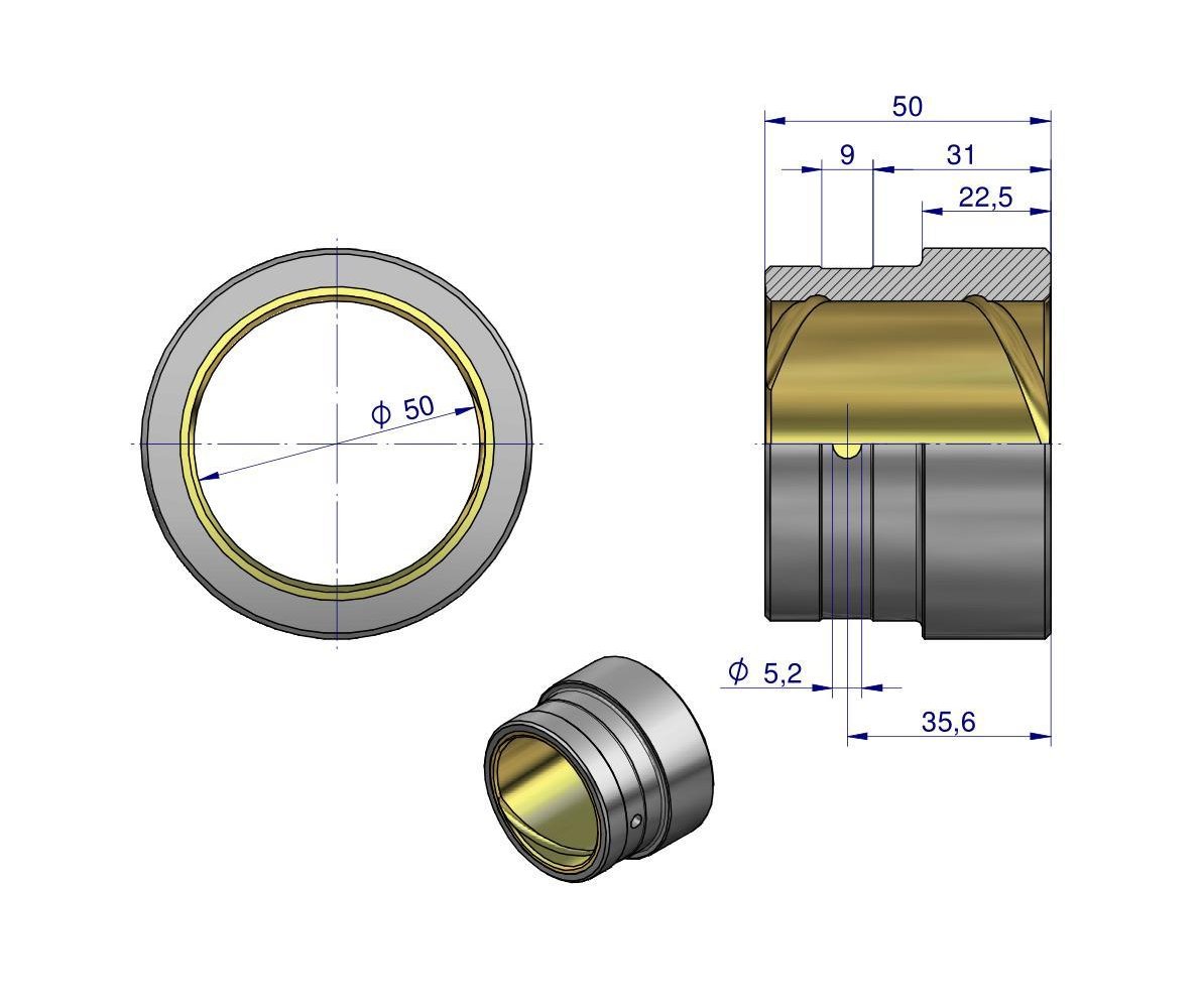 Tuleja osi kpl. wysoka C-330/360
