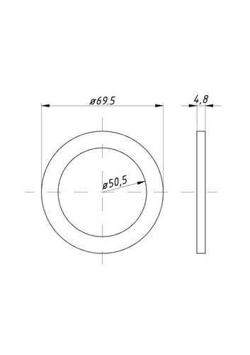 Podkładka gruba sworznia osi płaskiej grubość 4,6mm C-330 / 360