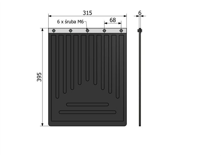 Chlapacz, osłona przeciwbłotna tylna C-330