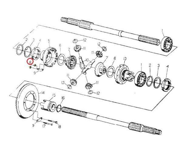 Nakrętka śruby koła talerzowego 10-8 C-330