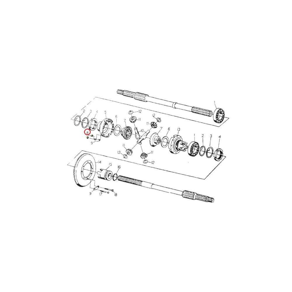 Nakrętka śruby koła talerzowego 10-8 C-330