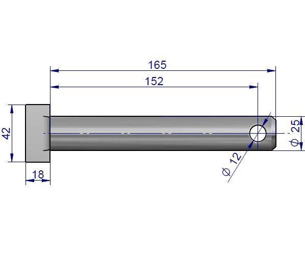 Sworzeń wspornika haka C-360.