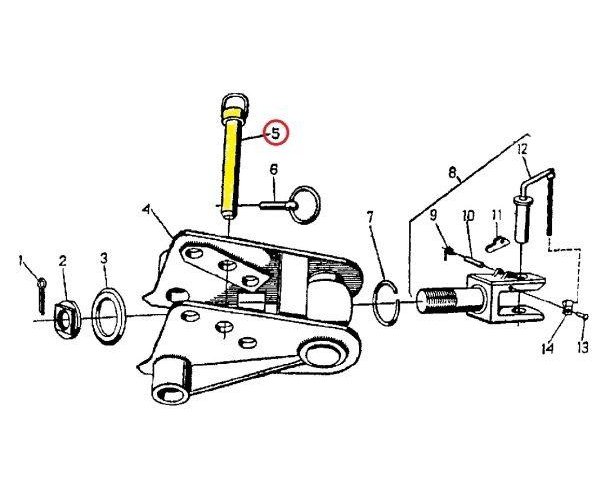 Sworzeń wspornika haka C-360.