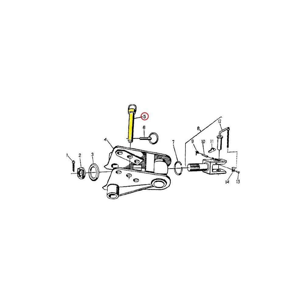 Sworzeń wspornika haka C-360.