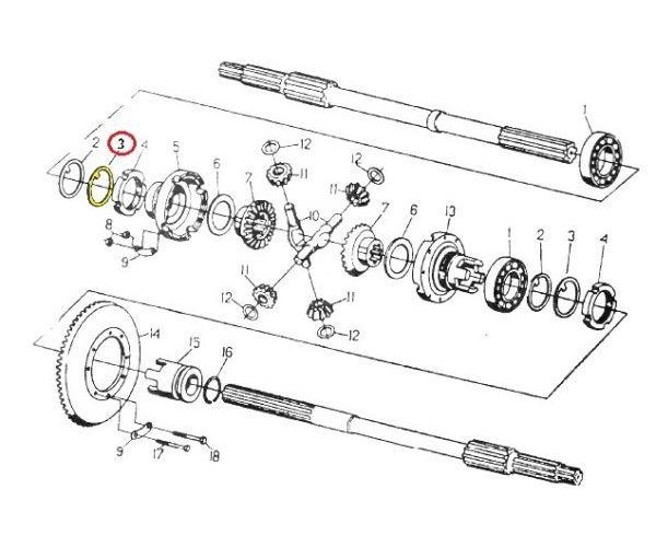 Podkładka odginana 72 mechanizmu różnicowego C-330