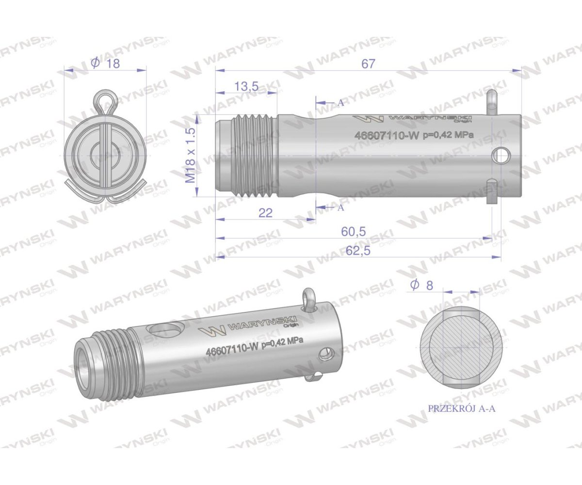 Zawór kompletny pompy olejowej silnika do C-360 WARYŃSKI