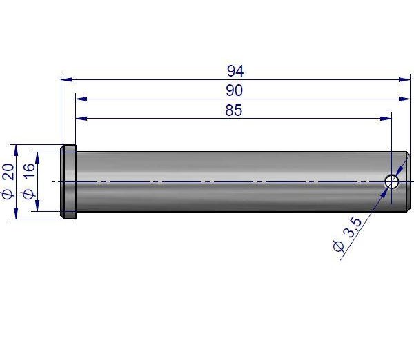 Sworzeń mocowania wieszaka P C-330