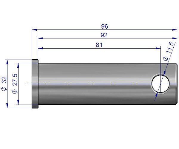 Sworzeń wspornika dźwigni dolnych 42371450 C-330