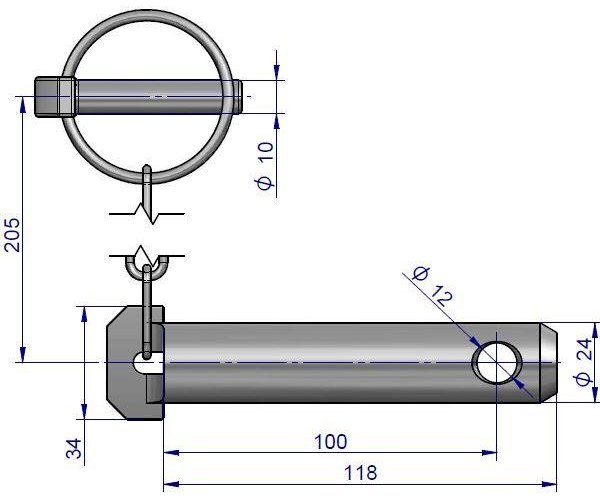Sworzeń łącznika centralnego C-330 C-360